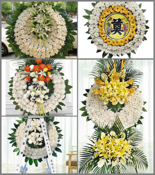 山东莱芜钢城区汶源街道北通香峪村花圈速递